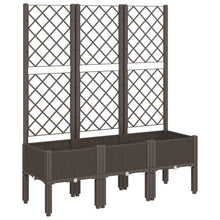 Plantenbak Met Latwerk 120X40X142 Cm Polypropeen Bruin
