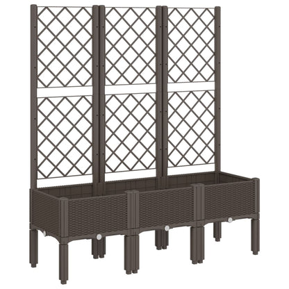 Plantenbak Met Latwerk 120X40X142 Cm Polypropeen Bruin