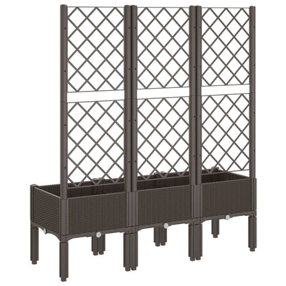 Plantenbak Met Latwerk 120X40X142 Cm Polypropeen Bruin