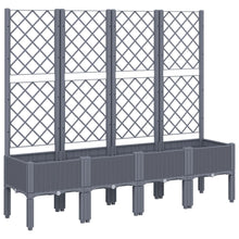Plantenbak Met Latwerk 160X40X142 Cm Polypropeen Grijs