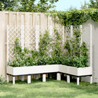 Plantenbak met latwerk 160x120x142 cm wit polypropeen