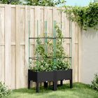 Planter with trellis 80x40x142.5 cm polypropylene black