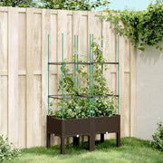 Plantenbak met latwerk 80x40x142,5 cm bruin