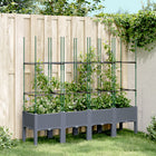 Planter with trellis 160x40x142.5 cm polypropylene blue-grey