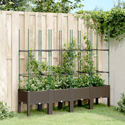 Plantenbak met latwerk 160x40x142,5 cm bruin