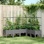 Plantenbak met latwerk 160x120x142,5 cm lichtgrijs