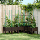 Planter with trellis 160x120x142.5 cm polypropylene brown