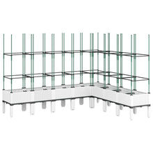 Plantenbak met latwerk 200x160x142,5 cm polypropeen wit