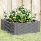 Planter with pegs 42.5x42.5x28.5 cm polypropylene light grey