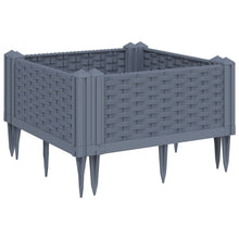 Plantenbak met pinnen 42,5x42,5x28,5 cm polypropeen grijs