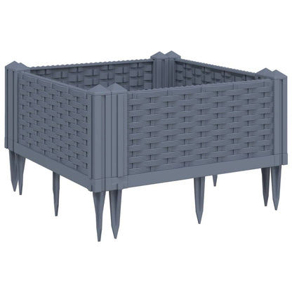 Plantenbak met pinnen 42,5x42,5x28,5 cm polypropeen grijs