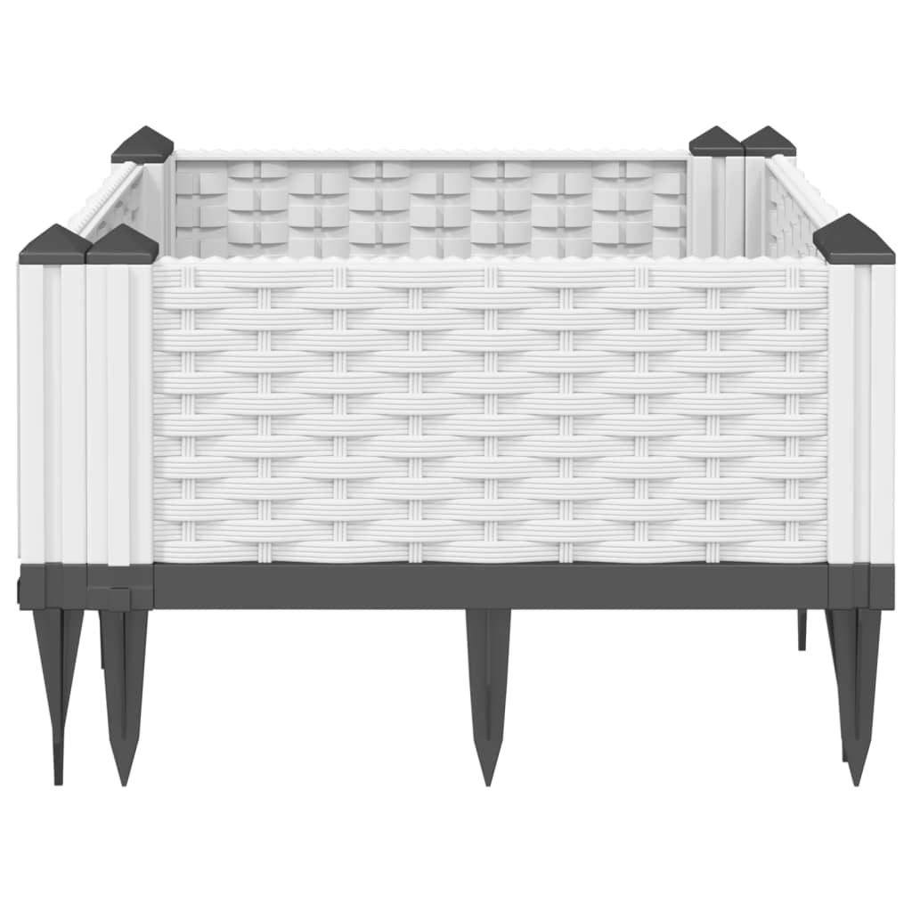 Plantenbak met pinnen 42,5x42,5x28,5 cm polypropeen wit