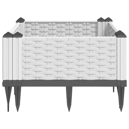 Plantenbak met pinnen 42,5x42,5x28,5 cm polypropeen wit