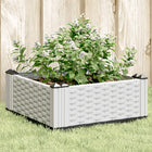 Planter with pins 42.5x42.5x28.5 cm polypropylene white