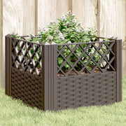 Plantenbak 43,5x43,5x43,5 cm polypropeen bruin