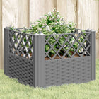 Planter with spikes 43.5x43.5x43.5 cm polypropylene light grey