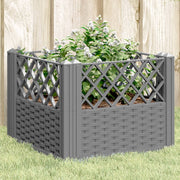 Plantenbak 43,5x43,5x43,5 cm polypropeen lichtgrijs