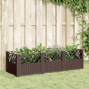 Plantenbak 123,5x43,5x43,5 cm polypropeen bruin
