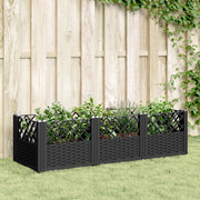 Plantenbak 123,5x43,5x43,5 cm polypropeen zwart