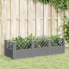 Planter with pins 123.5x43.5x43.5 cm polypropylene light grey