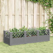 Plantenbak 123,5x43,5x43,5 cm polypropeen lichtgrijs