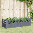 Planter with pins 123.5x43.5x43.5 cm polypropylene blue-grey