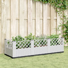 Plantenbak 123,5x43,5x43,5 cm polypropeen wit