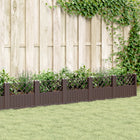 Planter with pins 363.5x43.5x43.5 cm polypropylene brown