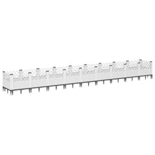 Plantenbak met pinnen 363,5x43,5x43,5 cm polypropeen wit