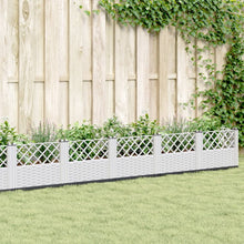 Plantenbak met pinnen 363,5x43,5x43,5 cm polypropeen wit
