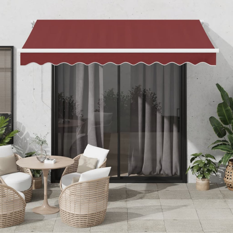 Luifel automatisch uittrekbaar 300x250 cm bordeauxrood