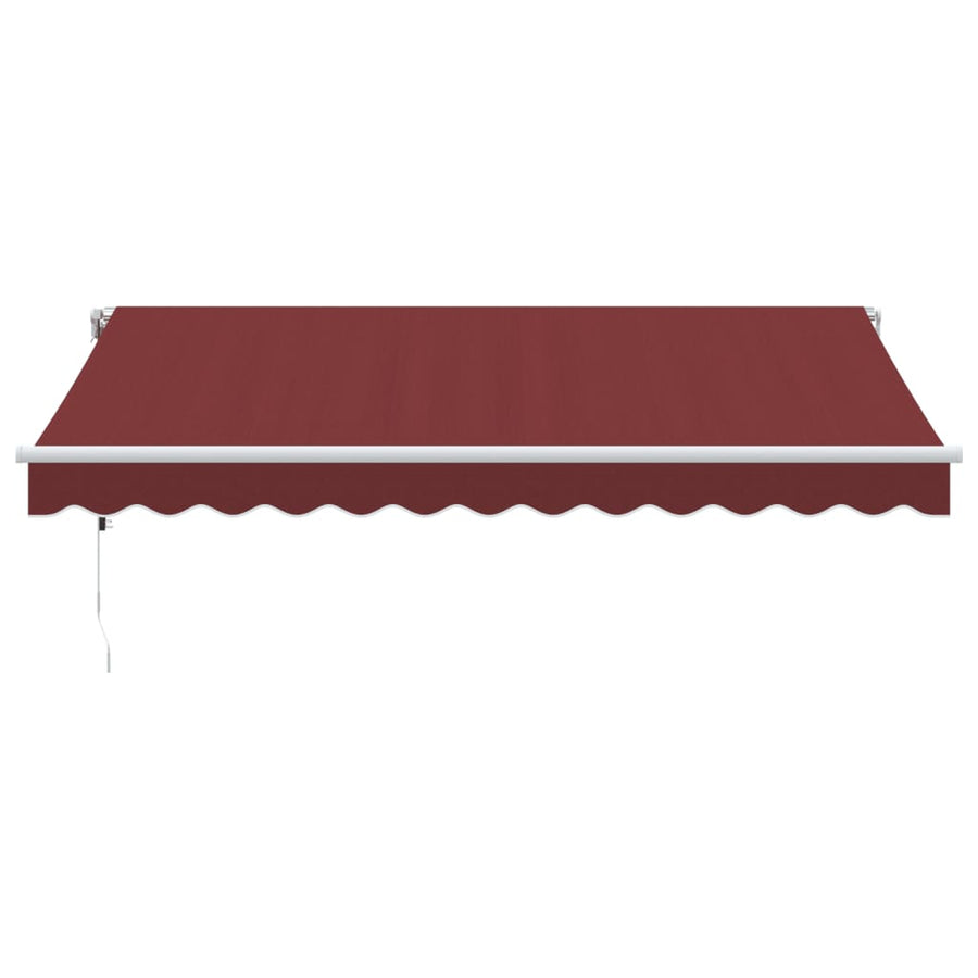 Luifel automatisch uittrekbaar met LED 350x250 cm bordeauxrood