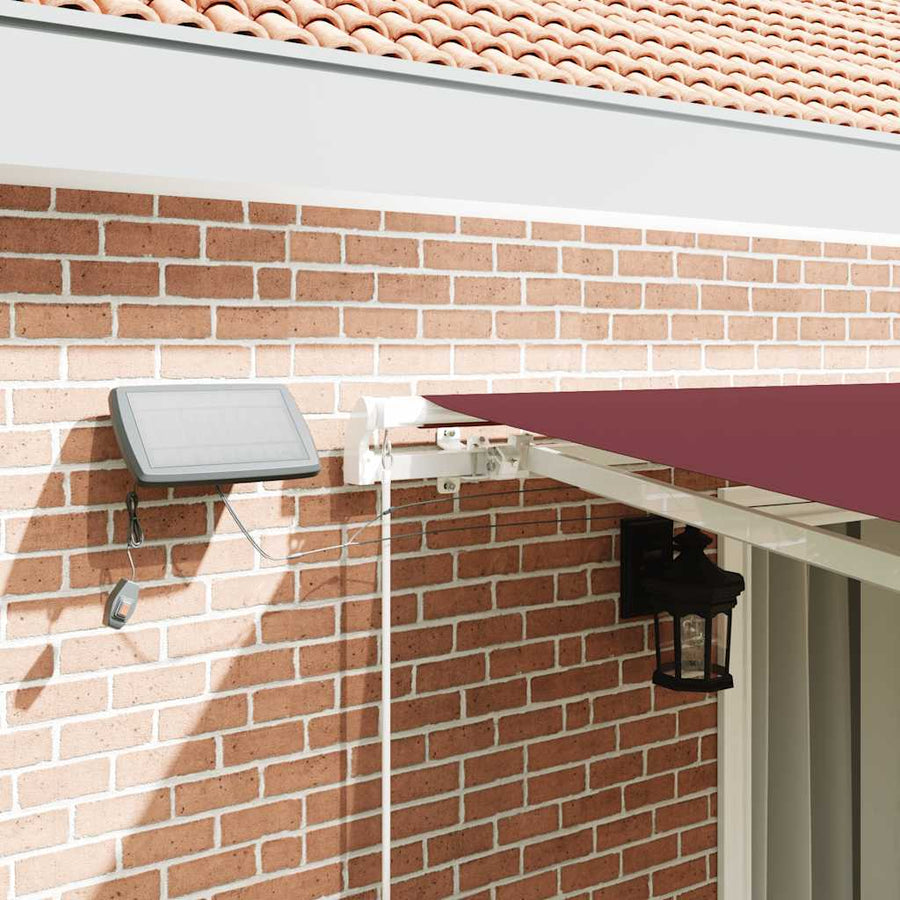 Luifel Handmatig Uittrekbaar Met Led Bordeauxrood 450 x 300 cm