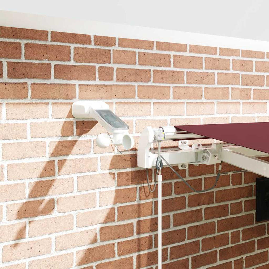 Luifel Automatisch Uittrekbaar Met Led Bordeauxrood En Wit 450 x 300 cm