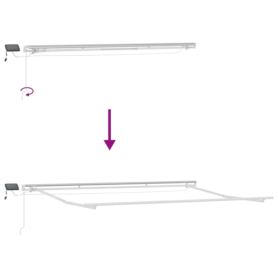 Luifel Handmatig Uittrekbaar Met Led 500 x 300 cm