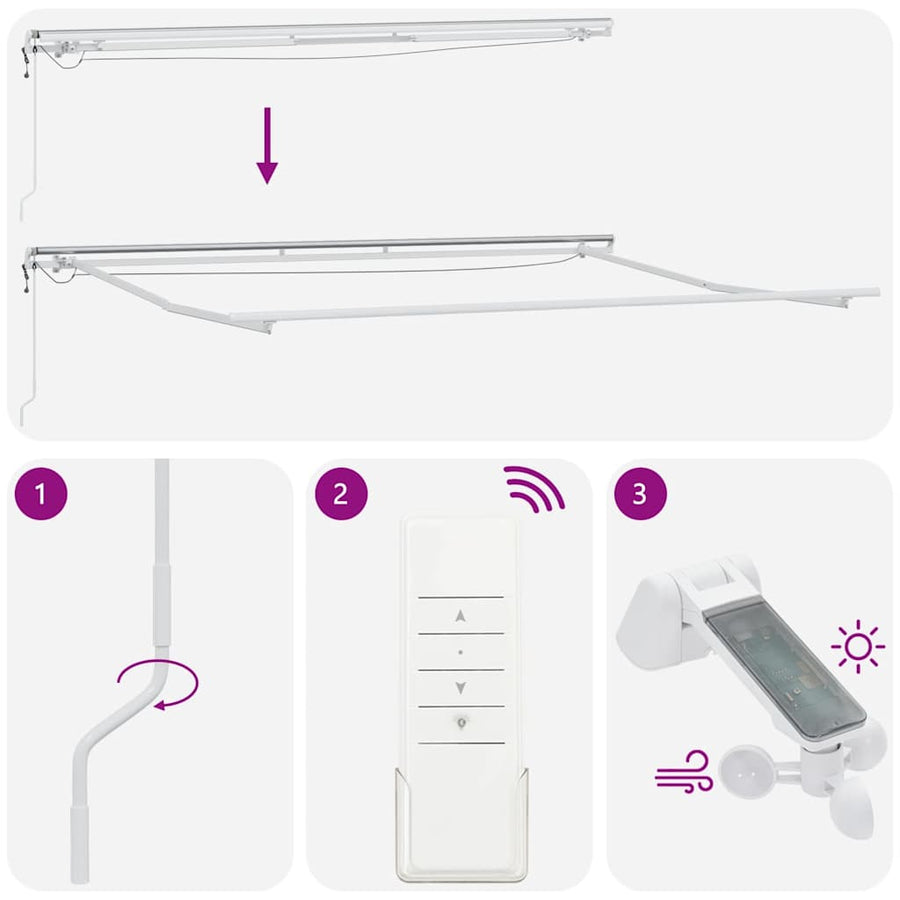 Luifel Automatisch Uittrekbaar Met Led 500 x 300 cm