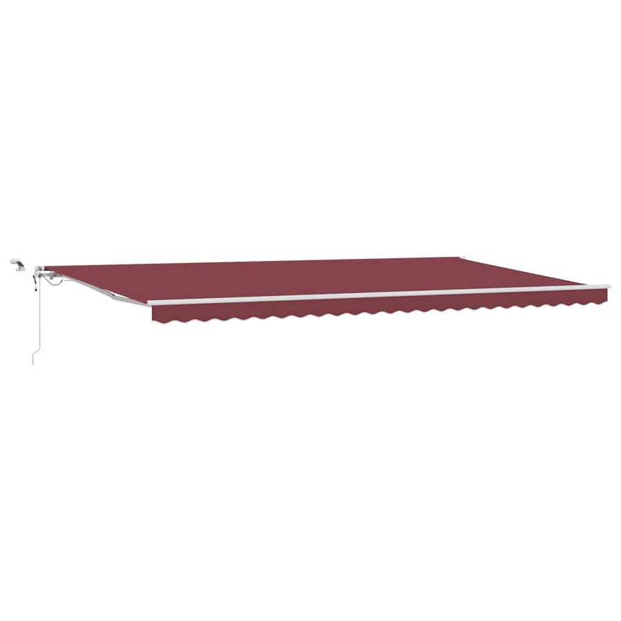 Luifel automatisch uittrekbaar met LED 600x300 cm bordeauxrood