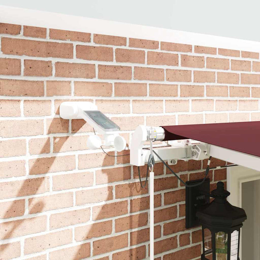 Luifel automatisch uittrekbaar met LED 600x300 cm bordeauxrood