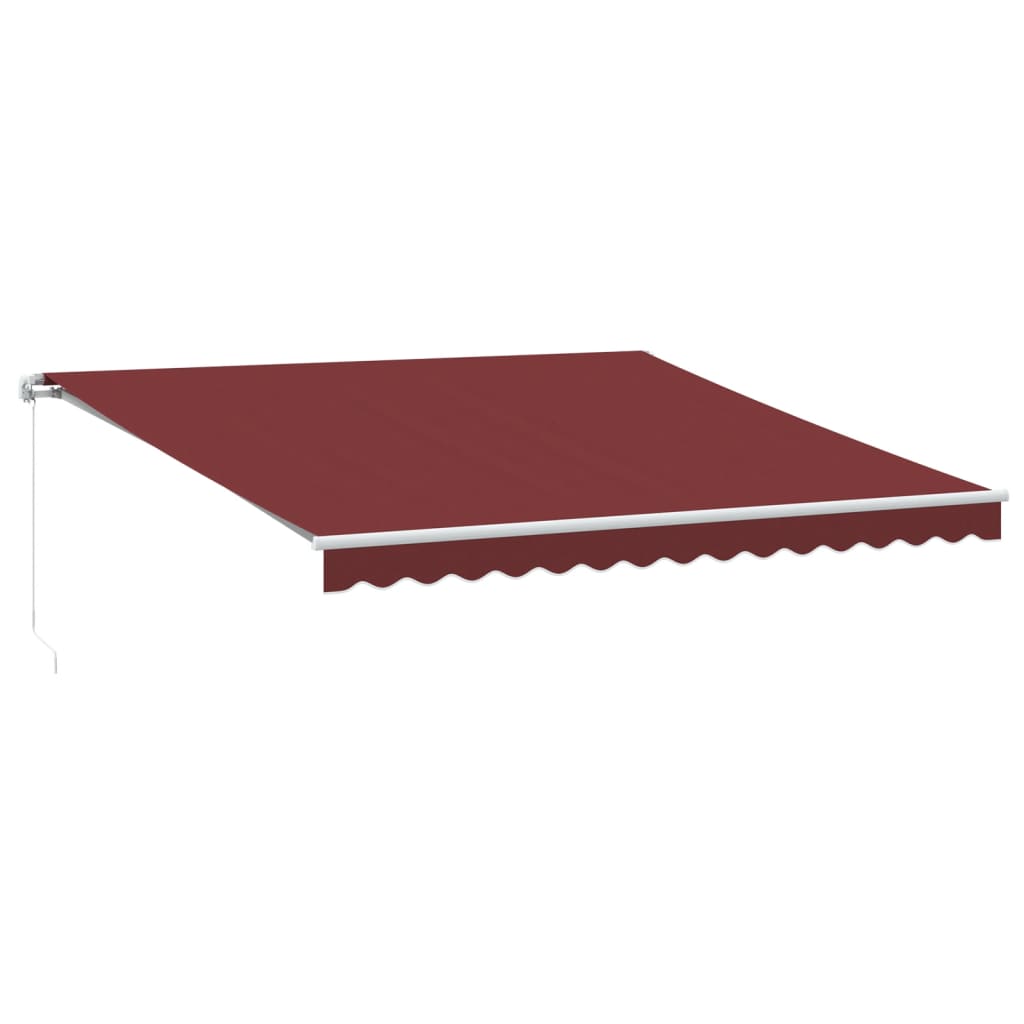 Luifel handmatig uittrekbaar 400x350 cm bordeauxrood