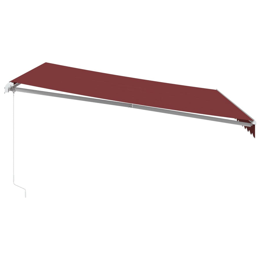 Luifel handmatig uittrekbaar 400x350 cm bordeauxrood