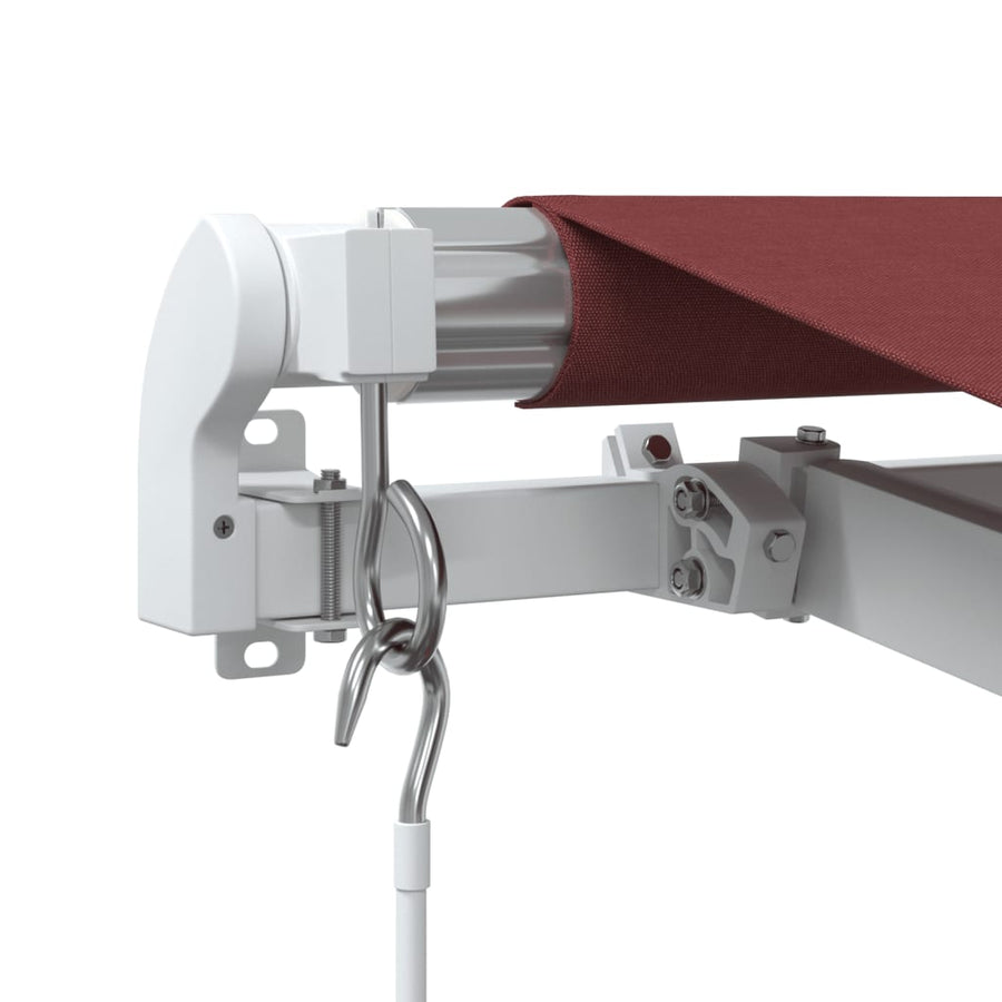 Luifel handmatig uittrekbaar 400x350 cm bordeauxrood