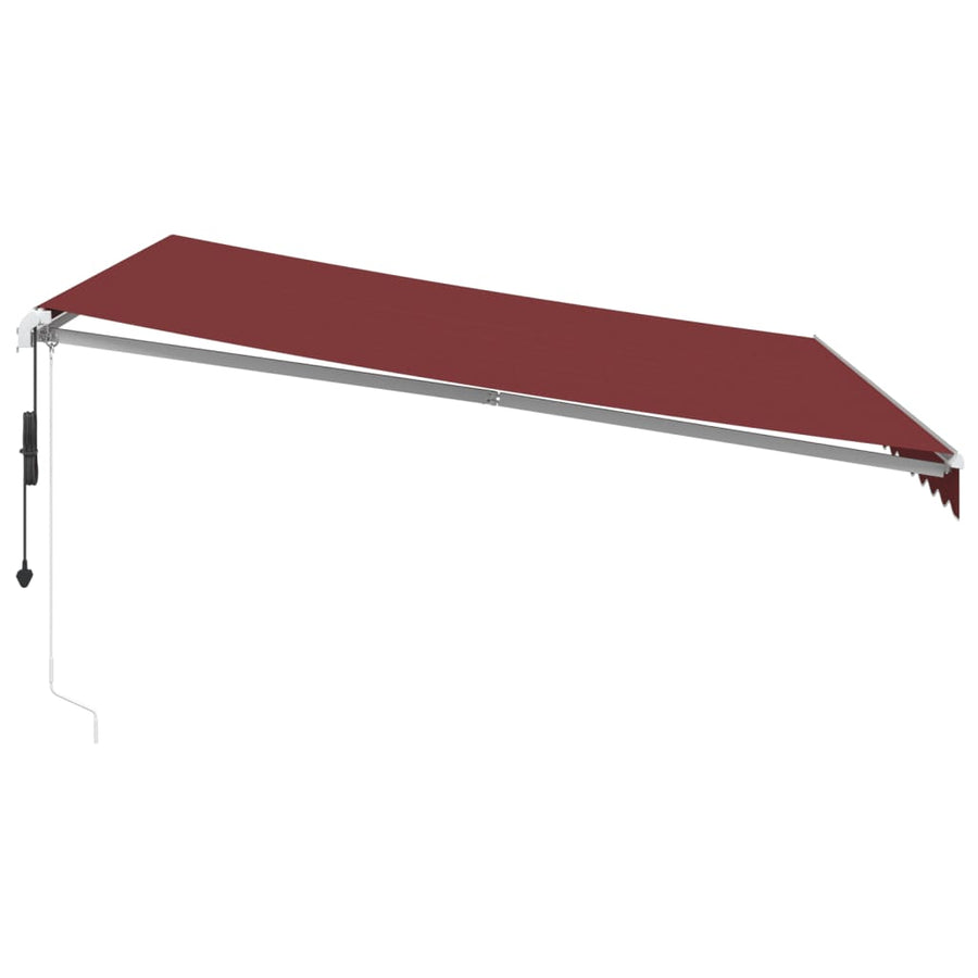 Luifel automatisch uittrekbaar 400x350 cm bordeauxrood