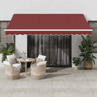 Automatic extendable awning 400x350 cm burgundy