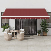 Luifel automatisch uittrekbaar 450x350 cm rood