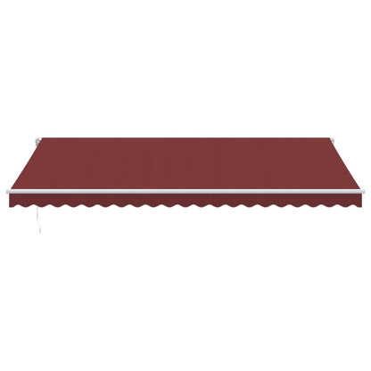 Luifel handmatig uittrekbaar 500x350 cm bordeauxrood