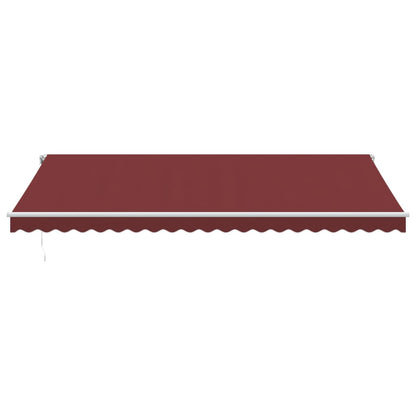 Luifel automatisch uittrekbaar 500x350 cm bordeauxrood