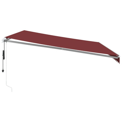Luifel automatisch uittrekbaar 500x350 cm bordeauxrood