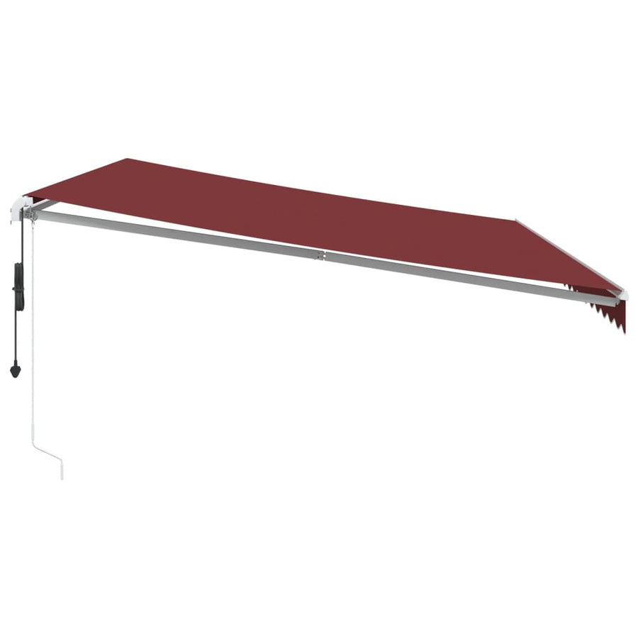 Luifel automatisch uittrekbaar 500x350 cm bordeauxrood