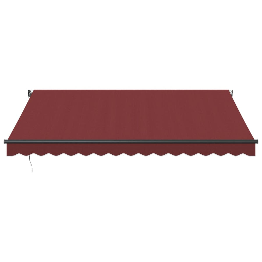 Luifel handmatig uittrekbaar 400x350 cm bordeauxrood