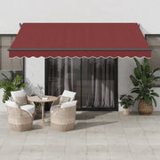 Luifel 400x350 cm bordeauxrood automatisch